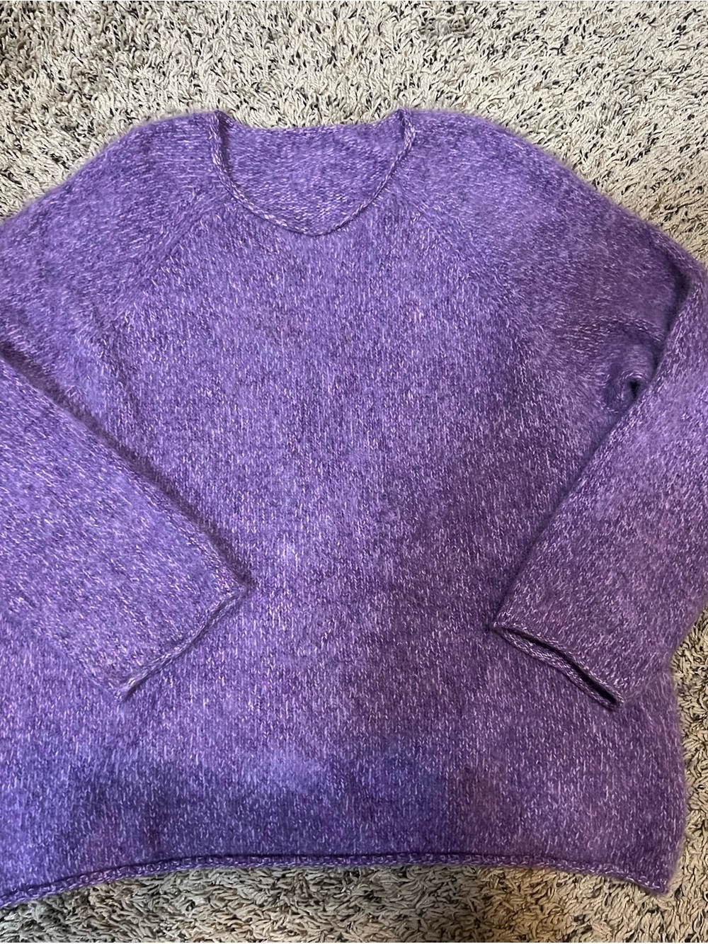 Cozy Purple Women’s Mohair-Blend Sweater